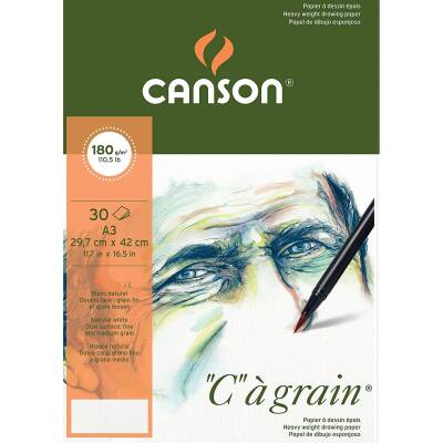 Canson Ca Grain İnce Dokulu Eskiz Blok 180 gr. A3 30 Sayfa - 1