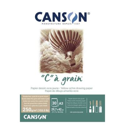 Canson Ca Grain Toprak Renkli Çizim Defteri 250 gr. A3 30 yp. - 1