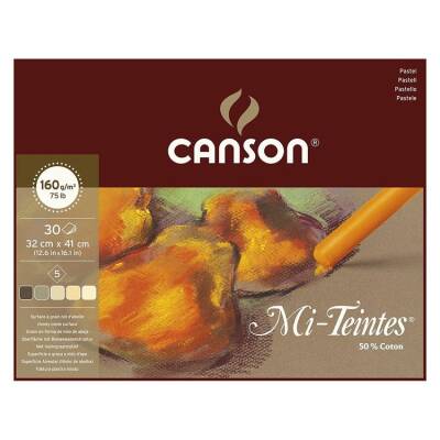 Canson Mi-Teintes Pastel Blok 160 gr. 32x41 cm. 30 yp. EARTH TONES - 1