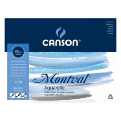 Canson Montval Suluboya Defteri Blok 300 gr. 24x32 cm. 12 Safya - 1