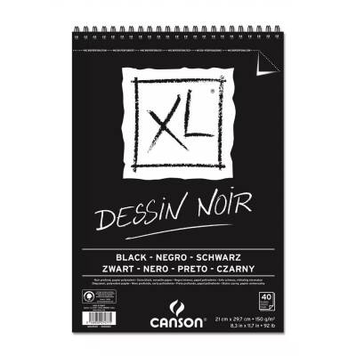 Canson XL Noir Siyah Eskiz Defteri 150 gr. A3 40 yp. - 1