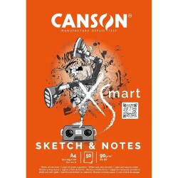 Canson Xsmart Sketch & Notes Çizim Defteri A4 90 gr 50 yp - 1