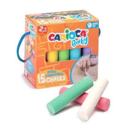 Carioca Baby Jumbo Renkli Tebeşir 7 Renk 15'li 2+ Yaş - 1