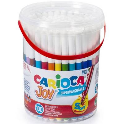 Carioca Joy Süper Yıkanabilir Keçeli Boya Kalemi 100'lü Kova - 1