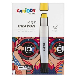 Carıoca Plus Art Crayon Suda Çözünebilir Mum Pastel Boya 12'li - 3