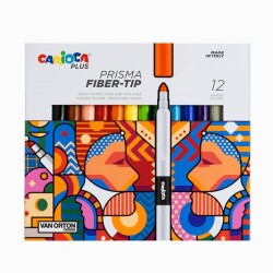 Carioca Plus Prisma Fiber Uçlu Keçeli Boya Kalemi 12'li - 1