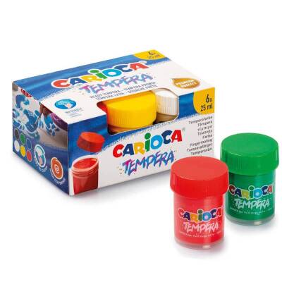 Carioca Tempera Yıkanabilir Poster Boya 25 ml x 6 Renk Set - 1