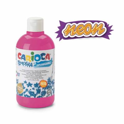 Carioca Tempera Yıkanabilir Poster Boya 500 ml. NEON KIRMIZI - 1