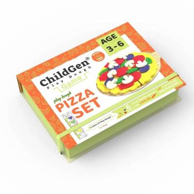 ChildGen Doğal Oyun Hamuru Pizza Sahneli Set - 1