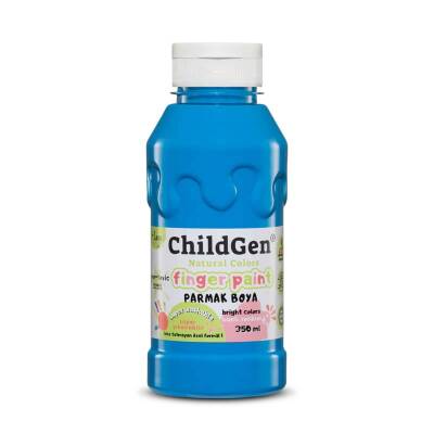 ChildGen Süper Yıkanabilir Parmak Boya 350 ml Mavi - 1