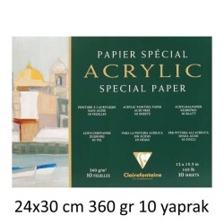 Clairefontaine Acrylic Special Paper Akrilik Blok 24x30 cm 360 gr 10 Yaprak - 1