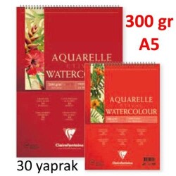 Clairefontaine Etival Classic Suluboya Blok A5 Üstten Spiralli 300 gr. 30 Yaprak - 1