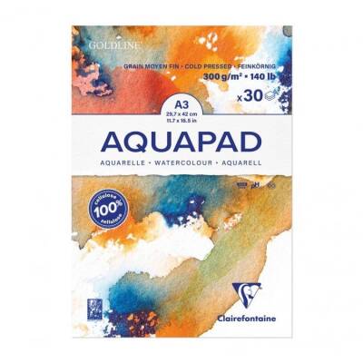 Clairefontaine Goldline Aquapad Suluboya Blok 300 gr 30 yp A3 - 1