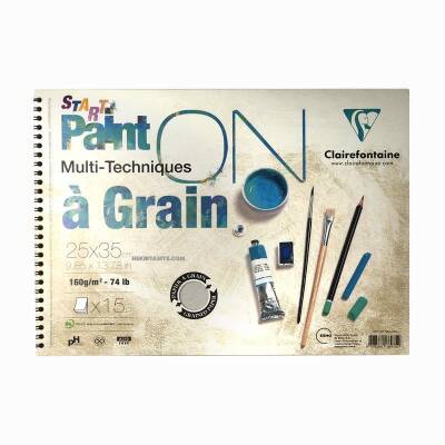 Clairefontaine Paint'On a Grain Start Resim Defteri 160 gr. 30 Yp. 25x35 cm. - 1