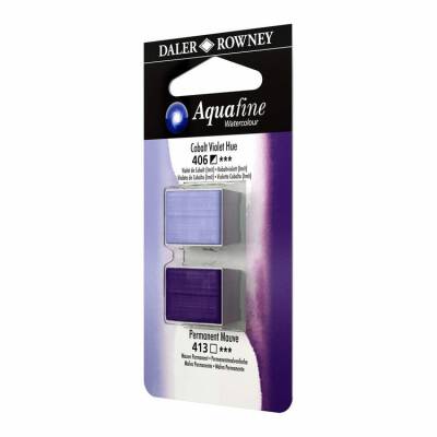 Daler Rowney Aquafine 1/2 Tablet Suluboya 2'li Set COBALT VIOLET HUE/MAUVE - 1