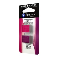 Daler Rowney Aquafine 1/2 Tablet Suluboya 2'li Set QUINACRIDONE MAGENTA/PURPLE - 1