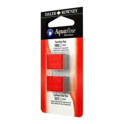 Daler Rowney Aquafine 1/2 Tablet Suluboya 2'li Set VERMILION HUE/CAD RED HUE - 1