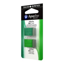 Daler Rowney Aquafine 1/2 Tablet Suluboya 2'li Set VIRIDIAN HUE/LEAF GREEN - 1