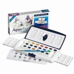 Daler Rowney Aquafine Suluboya 18+2 Renk Tüp ve 1/2 Tablet Set - 1