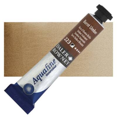 Daler Rowney Aquafine Tüp Suluboya 8 ml 223 BURNT UMBER - 1