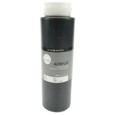 Daler Rowney Simply Akrilik Boya 750 ml. Black - 1