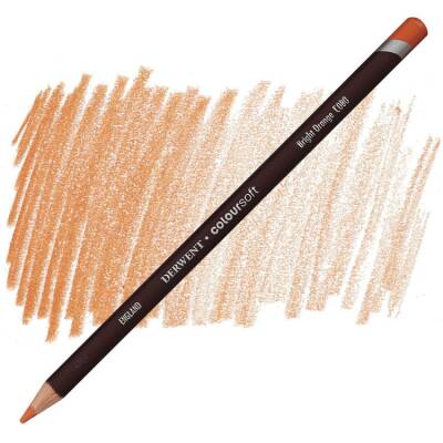 Derwent Coloursoft Pencil Yumuşak Kuruboya Kalemi C080 Bright Orange - 1