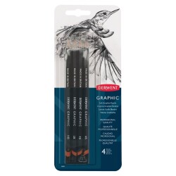 Derwent Graphic Pencils Dereceli Kalem Seti Soft (Sketching) 4'lü Blister - 1