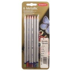 Derwent Metalik Renkli Boya Kalemi 6'lı Blister Coloured - 1