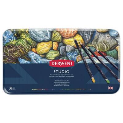 Derwent Studio Pencils Kuruboya Kalemi 36'lı Teneke Kutu - 1