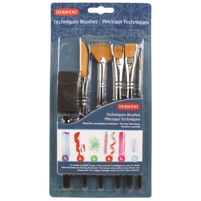 Derwent Teknik Fırçaları 6'lı Set - 1