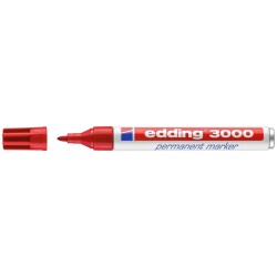 Edding 3000 Permanent Markör Yuvarlak Uç KIRMIZI - 1