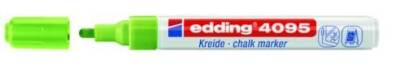 Edding 4095 Kara Tahta ve Cam için Likit Tebeşir Kalemi 3 mm Yuvarlak Uç AÇIK YEŞİL - 1