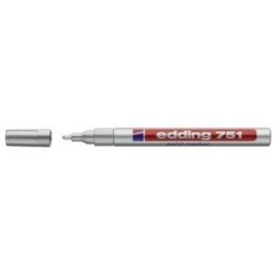 Edding 751 Çok Amaçlı Örtücü Boyama Dekorasyon Markörü 1-2 mm GÜMÜŞ YALDIZ - 1