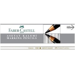 Faber Castell 1700 Asetat Boya Kalemi BEYAZ 12'li Kutu - 1