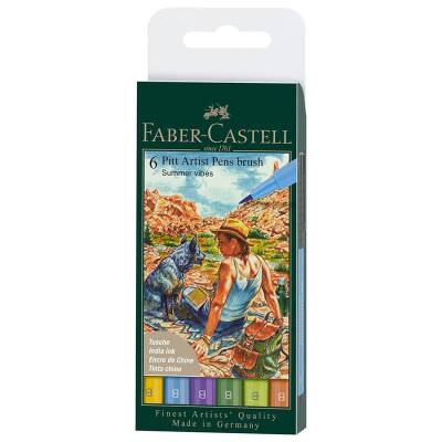 Faber Castell 6 Pitt Artist Pen Brush Summer Vibes 167178 - 1