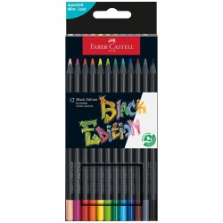 Faber Castell Black Edition Kuru Boya Kalemi 12 Renk - 1