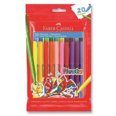 Faber Castell Fiesta Keçeli Kalem 20 Renk - 1