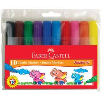 Faber Castell Jumbo 47 Markör 10 Renk - 1