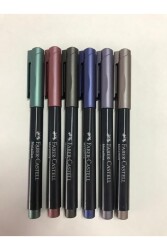 Faber Castell Metalik Permanent Marker Yeni Renkler 6'lı - 1