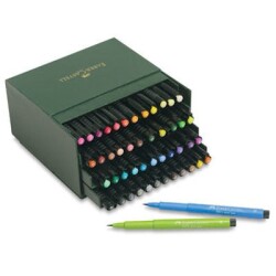 Faber Castell Pitt Artist Pen Fırça Uçlu Çizim Kalemi Studio Box 48 Renk - 1