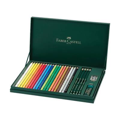 Faber Castell Polychromos Kuru Boya ve Castell 9000 Hediye Seti - 1