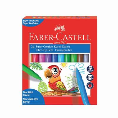 Faber Castell Super Comfort Keçeli Kalem 24 Renk - 1