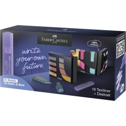 Faber Castell Textliner 46 Fosforlu Kalem 16 Renk Masa Seti - 1