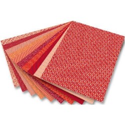 Folia Dekoratif Motivkarton 270 gr. 50x70 cm. 10 Tabaka Basics Red - 1