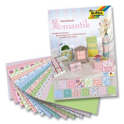 Folia Motivblock Dekoratif Kartonlar 24x34 cm. 26 Tabaka 270 gr. Romantik - 1