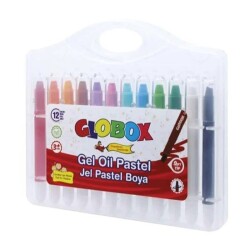 Globox Jel Pastel Boya Çevirmeli PP Kutu 12 Renk - 1