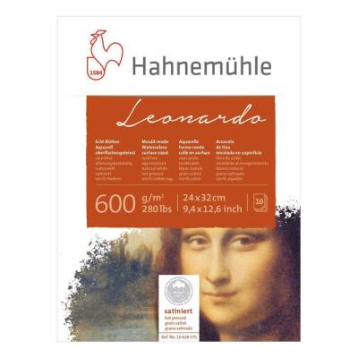 Hahnemühle Leonardo Hot Pressed Suluboya Blok 24x32 cm. 600 gr. 10 yp. - 1