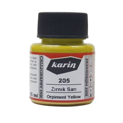 Karin Hat Mürekkebi 205 Zırnık Sarısı 45 ml - 1