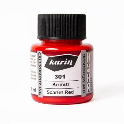 Karin Hat Mürekkebi 301 Kırmızı 45 ml - 1