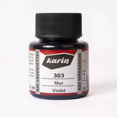 Karin Hat Mürekkebi 303 Mor 45 ml - 1